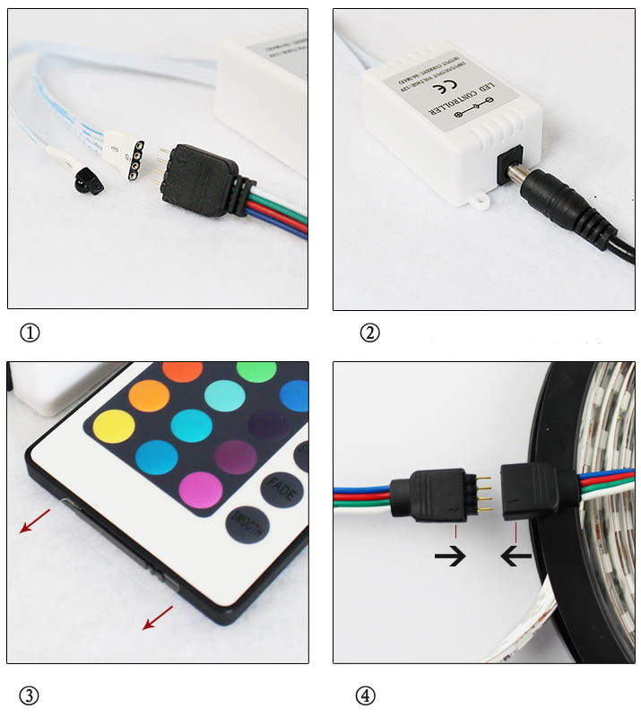 strip remote power+led controler+power supply